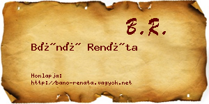Bánó Renáta névjegykártya